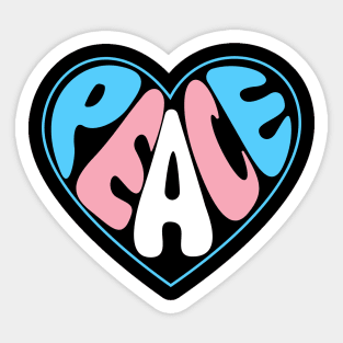 Transgender Peace Heart Sticker
